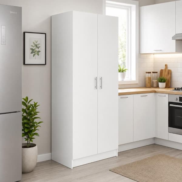 Klair Living Modex White Multi-Purpose Utility Storage Cabinet (3