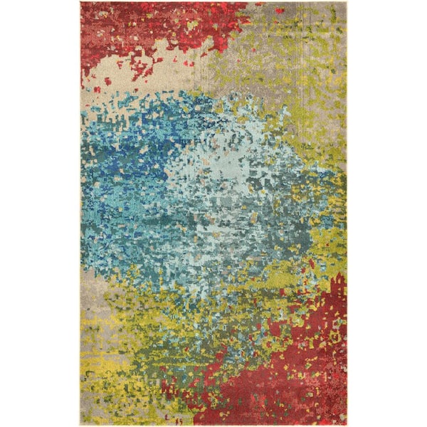 Unique Loom Estrella Cyprus Blue 5' 0 x 8' 0 Area Rug