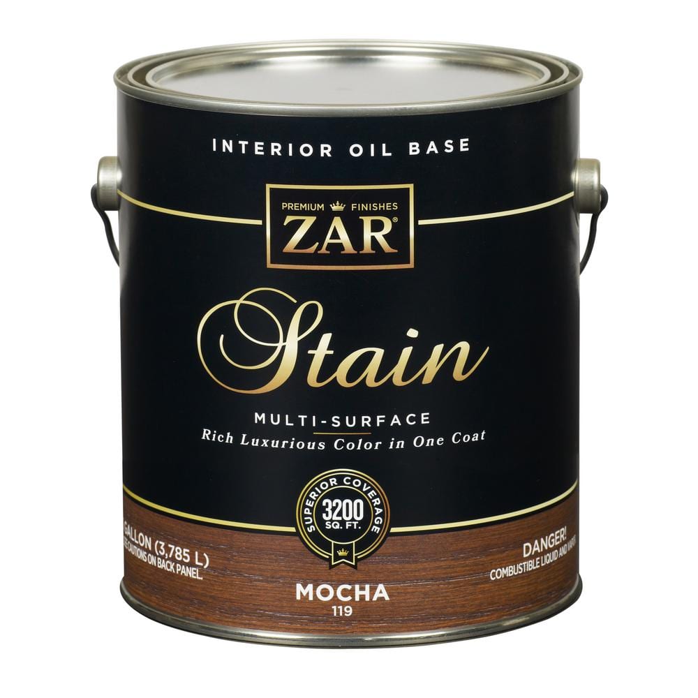 ZAR 1 Gal Semi Transparent 119 Mocha Oil Based Multi Surface Interior   Mocha Zar Interior Wood Stains 11913 64 1000 