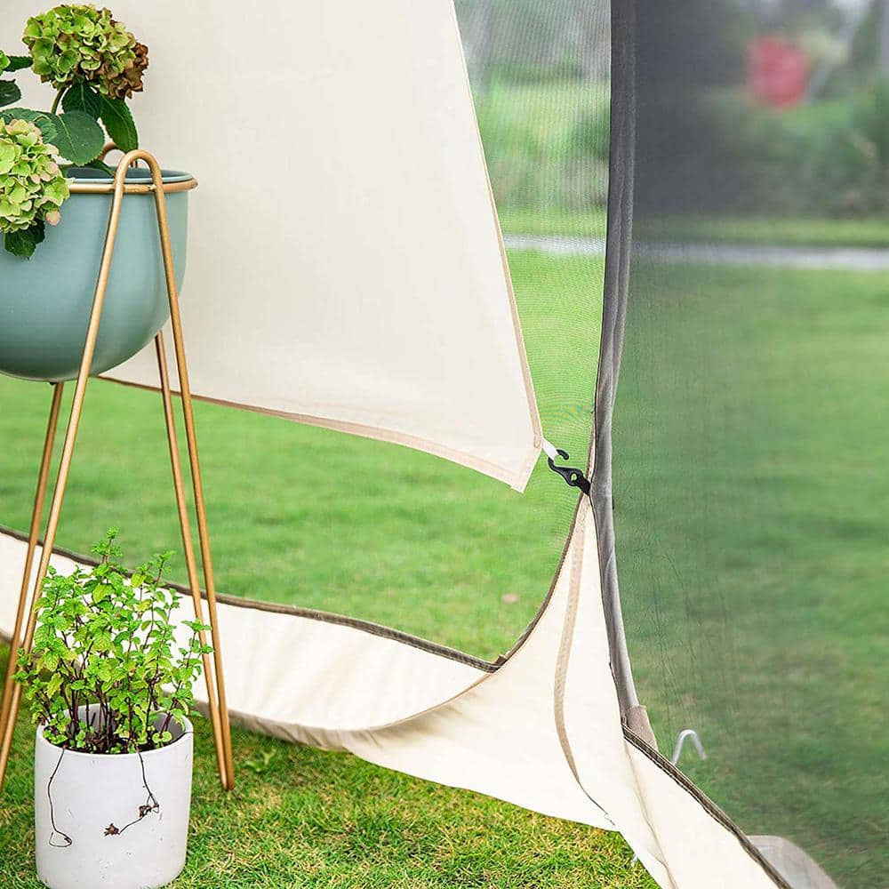 Beige Oxford Fabric Sun Shade Sail for 6'x6' Tent, Pack of 2