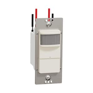 X Series 15 Amp Single Pole PIR Bedroom/Bathroom Occupancy Sensor Light Control Back Wires Matte Light Almond