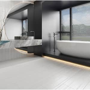 Spazio Laser White 12 in. x 24 in. Porcelain Floor and Wall Tile (60 sq. ft.)