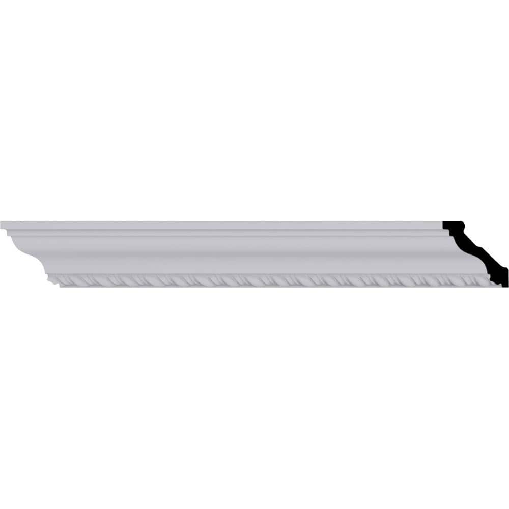 Primed White Polyurethane Geometric Crown Moulding Sample