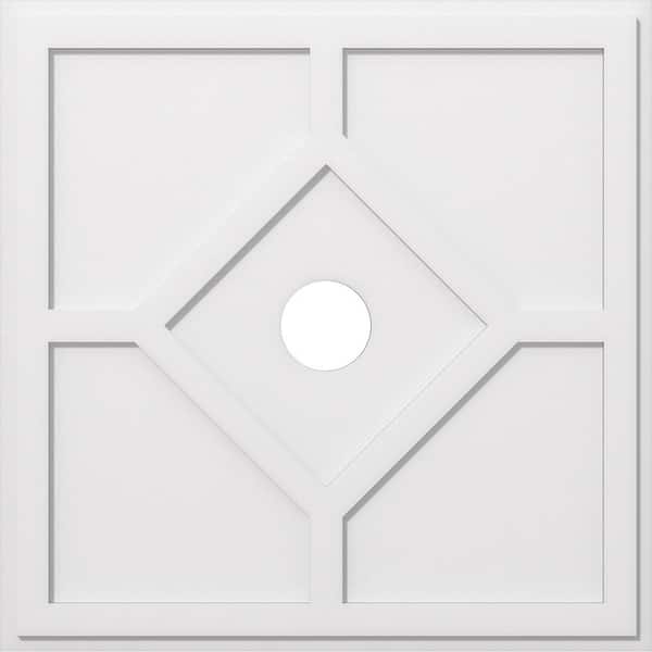 Ekena Millwork 1 in. P X 12-1/2 in. C X 36 in. OD X 5 in. ID Embry Architectural Grade PVC Contemporary Ceiling Medallion