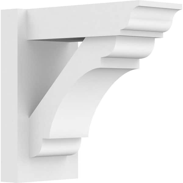 Ekena Millwork Olympic 7 in. W x 14 in. H x 14 in. D Signature Urethane Polyurethane Outlooker with Traditional Ends