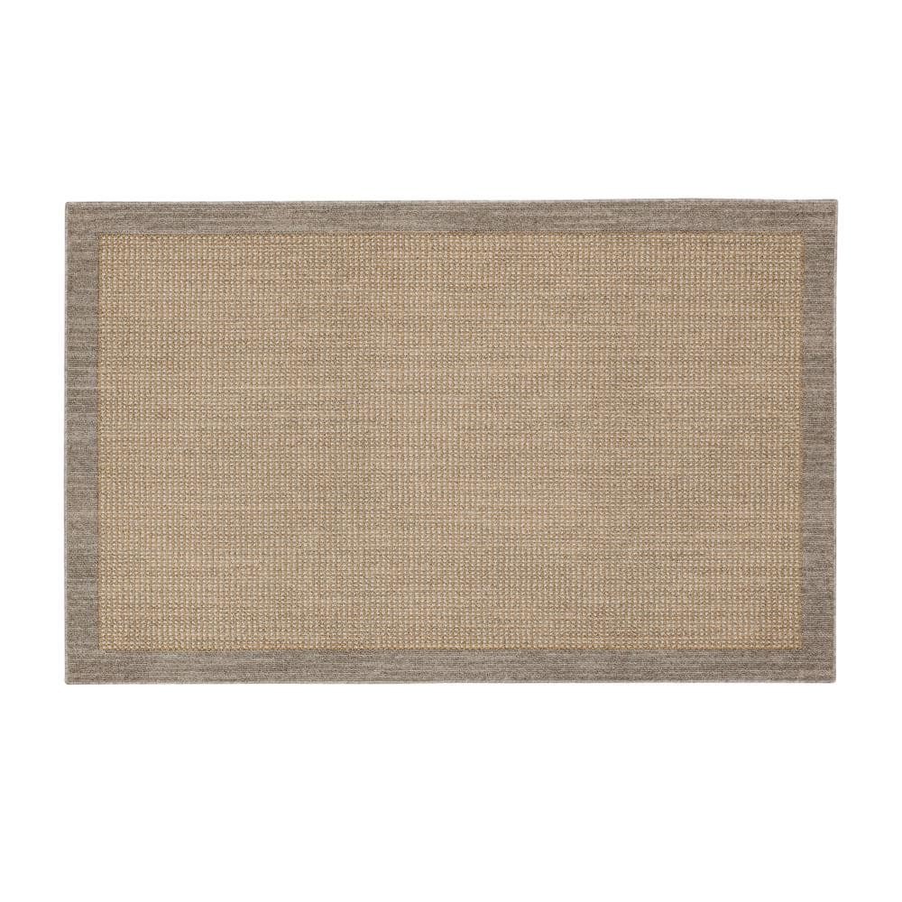 Tanner Pewter 1 ft. 8 in. x 2 ft. 10 in. Machine Washable Traditional Border Indoor Accent Rug price history on PriceWatchPro