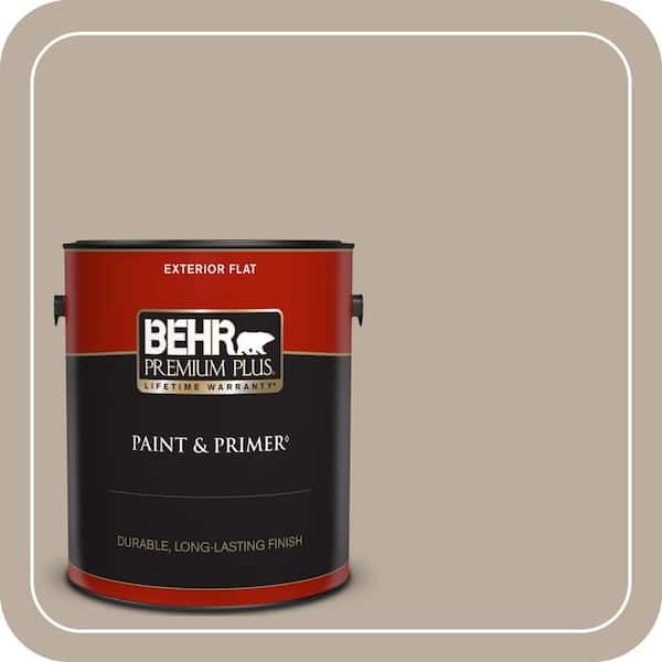 BEHR PREMIUM PLUS 1 gal. Home Decorators Collection #HDC-NT-20G Montauk Sands Flat Exterior Paint & Primer