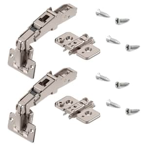(2-Pack) Clip Top Series 35 mm Spring Closing Full Overlay for Frameless Cabinet Bi-Folding Hinge