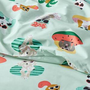Company Cotton Playful Dogs Cotton Percale Duvet Cover