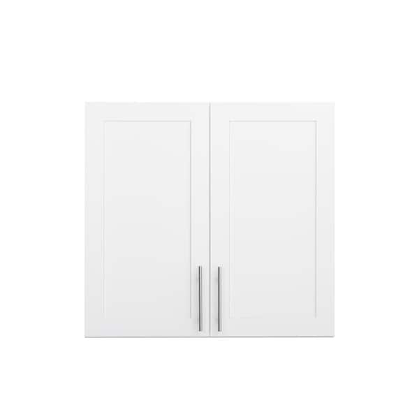 Prepac Elite 32-in W x 30-in H Wood Composite White Wall-mount Utility Storage Cabinet