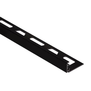 Jolly Bright Black Anodized Aluminum 0.5 in. x 98.5 in. Metal L-Angle Tile Edge Trim