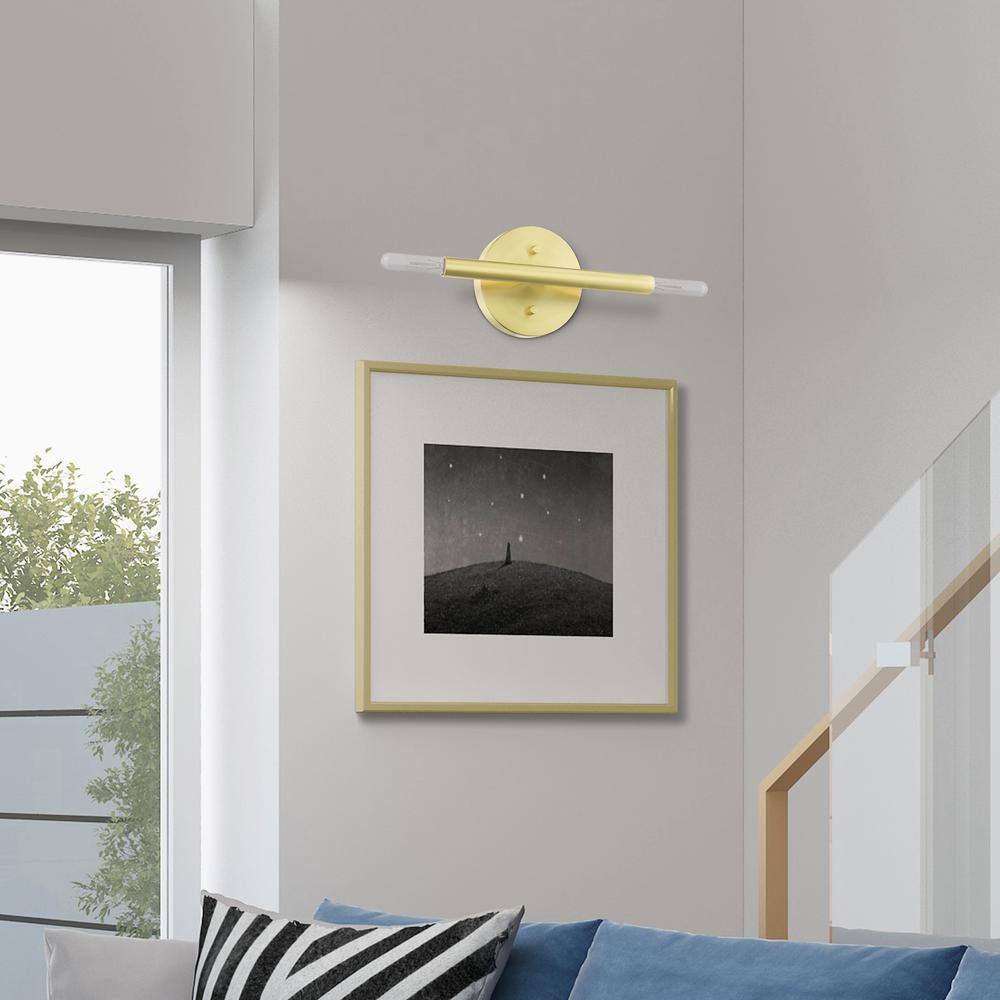 Copenhagen Mid-Century Modern Brass and Bronze 2-Light Wall Sconce