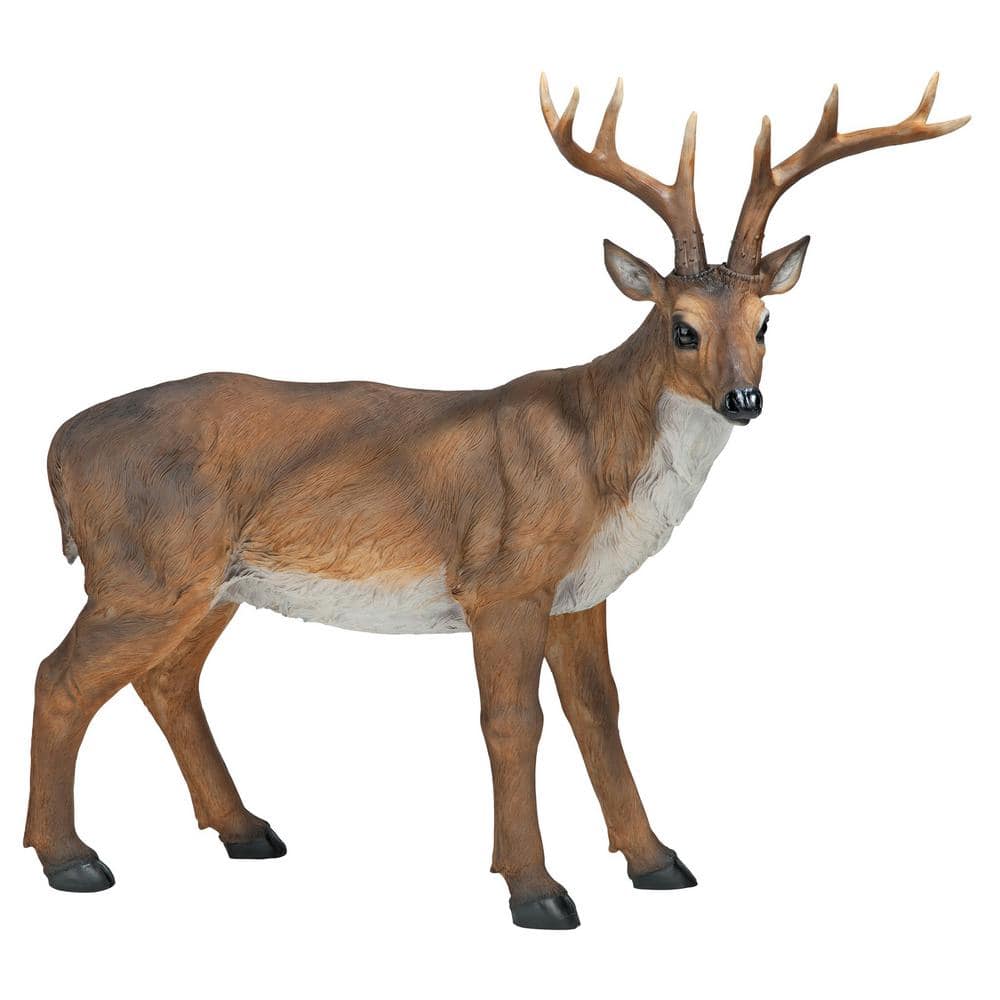 Large Brown Resin Buck Deer Garden Statue