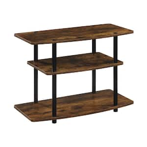 Designs2G0 31.5 in. Barnwood / Black TV Stand Fits up to 32 in. TV with 3-Tiers