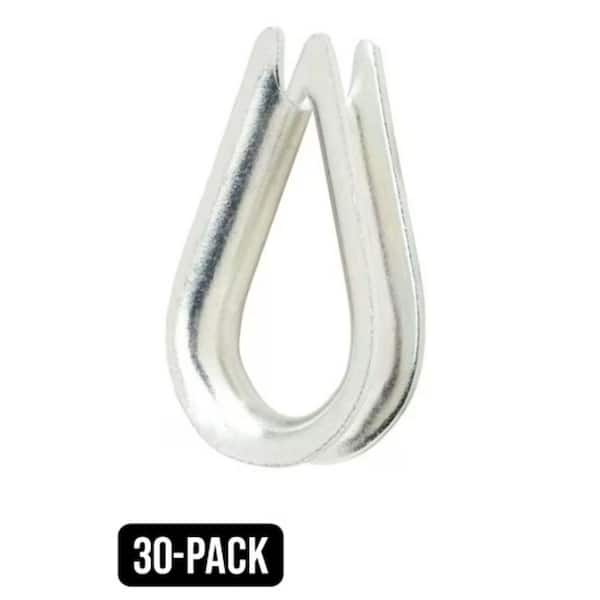 1/8 in. Zinc-Plated Wire Rope Thimble (30-Pack)