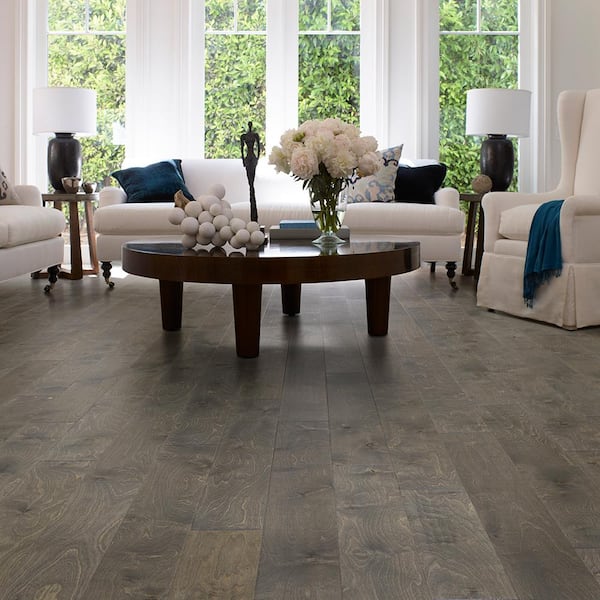 Dillon Birch 3/8 in. T x 6.5 in. W Click Lock Hand Scraped Engineered Hardwood Flooring (23.6 sq. ft./case)