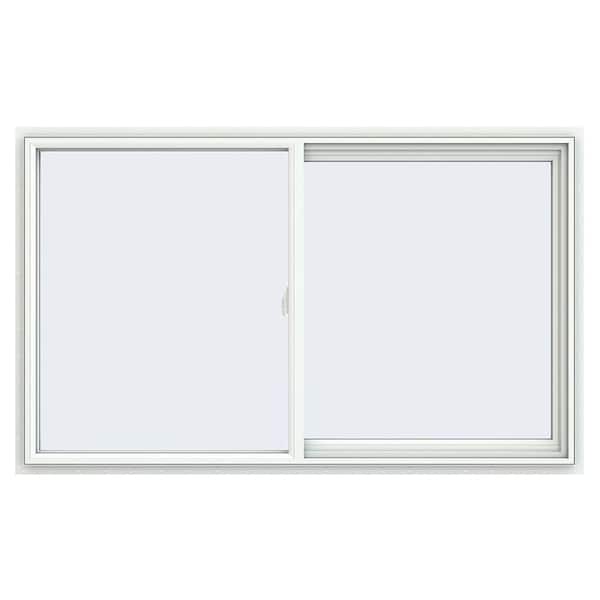 JELD-WEN 59.5 in. x 35.5 in. V-2500 Series White Vinyl Right-Handed Sliding Window with Fiberglass Mesh Screen