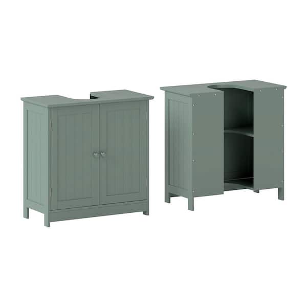 23.50 in. W Bath Vanity Cabinet without Top in Dark Green with 2 Doors and Adjustable Shelf Unassembled