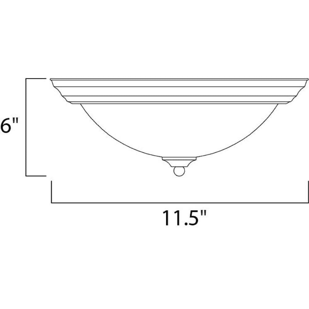Oil Rubbed Bronze 2-Light Flush Mount with Marble Glass