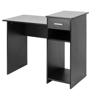 High-quality 41.7 in. Integrated Melamine Board Black Computer Desk with Drawer