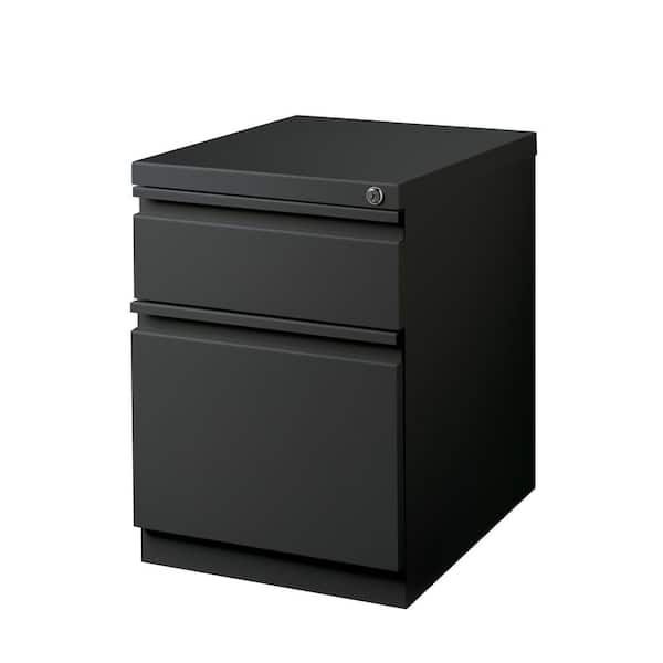 Hirsh 20 in. D 2-Drawer Charcoal Metal Letter Width 15 in. W Mobile Pedestal File Cabinet File-File