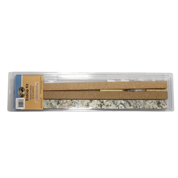 Hampton Bay Laminate End Cap Kit in Typhoon Ice with Full Wrap Ogee Edge