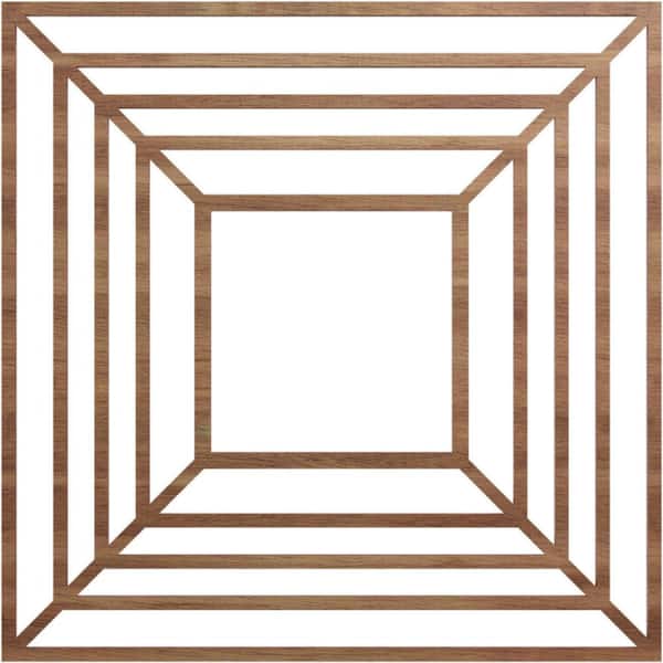 Ekena Millwork 0.375 in. x 22 in. x 22 in. Wood (Walnut) Medallion Moulding