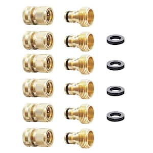 3/4 in. GHT Garden Hose Connectors, Garden Hose Fitting Accessories (6-Pack)