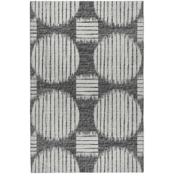 Dream Shag Premium Machine Washable Abstract ADS119 Gray 10 ft. x 14 ft. Area Rug