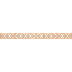 Keene Fretwork 0.25 in. D x 46.375 in. W x 4 in. L Hickory Wood Panel Moulding