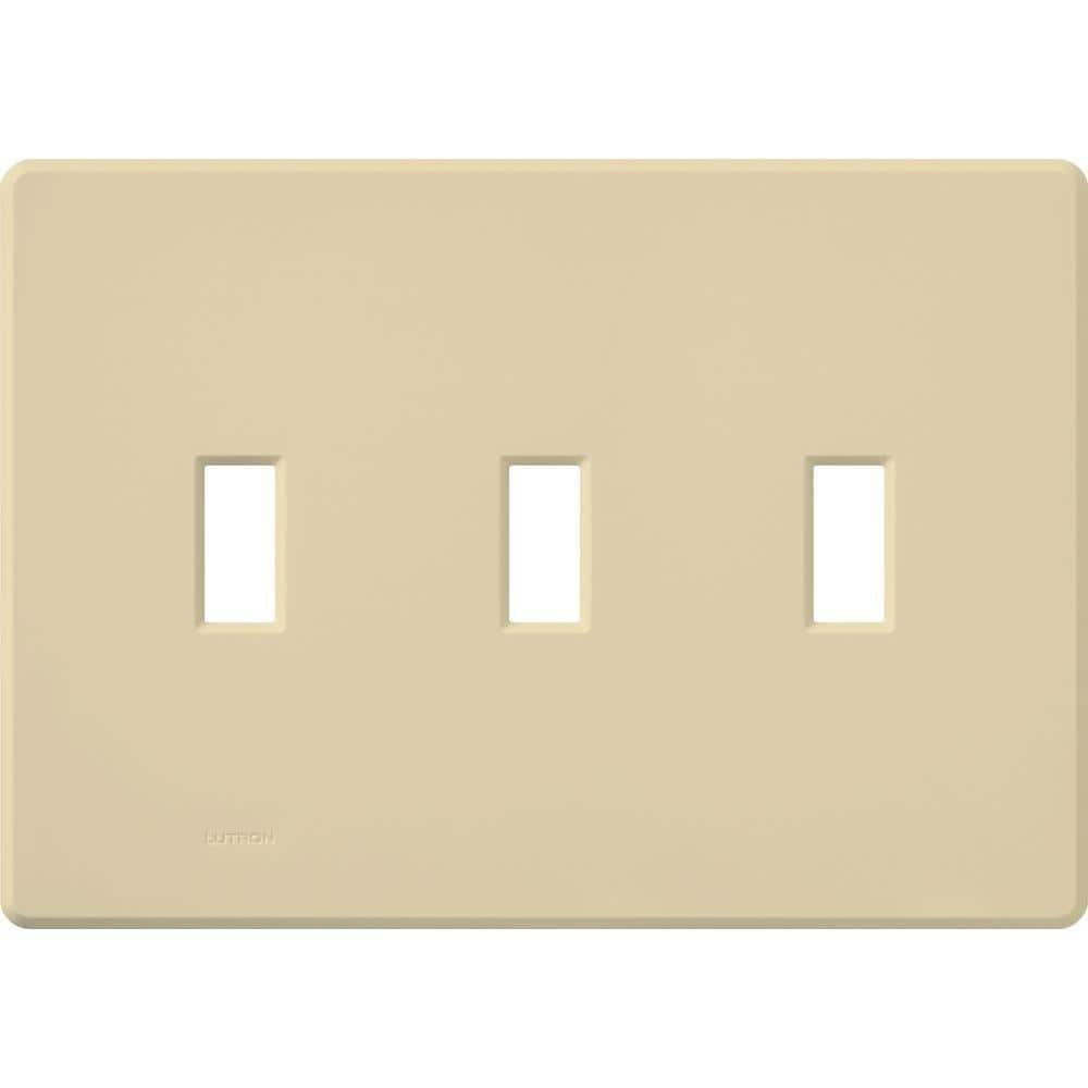 Lutron Fassada 3 Gang Toggle Switch Cover Plate For Dimmers And ...