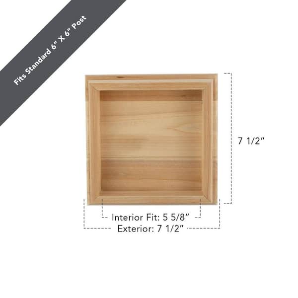Deckorators 6 in. x 6 in. Newport High Pyramid Cedar Wood Post Cap