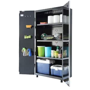 2-Pack Steel Shelf Set in Black (36 in. W x 15 in. D) for Ready-to-Assemble 36 in. Freestanding Garage Cabinet