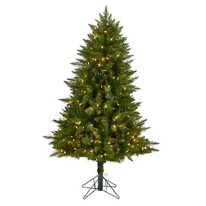 Nearly Natural 5 ft. Vermont Spruce Artificial Christmas Tree with 250 ...