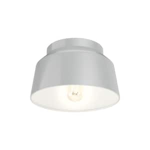Cranbrook 12 in. 1 Light Dove Grey Flush Mount Kitchen Light