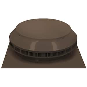 Pop Vent 144 NFA 14 in. Dia Aluminum Roof Louver Exhaust Vent in Brown Finish