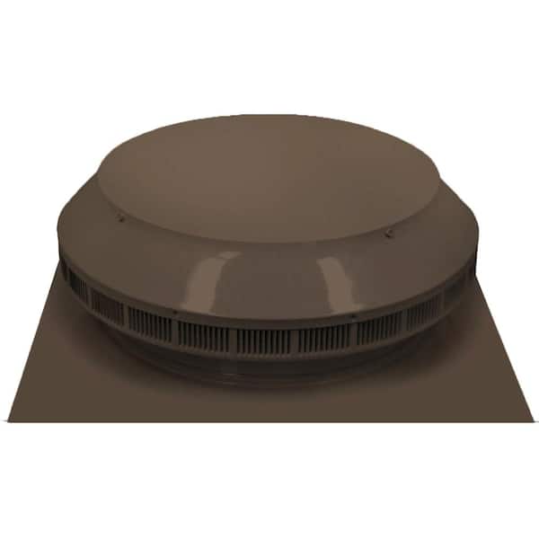 Active Ventilation Pop Vent 144 NFA 14 in. Dia Aluminum Roof Louver Exhaust Vent in Brown Finish
