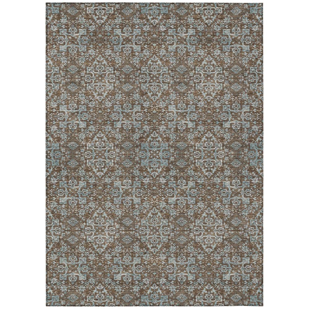 Chantille Machine Washable Indoor/Outdoor Abstract ACN2705 Chocolate 5 ft. x 7 ft. 6 in. Area Rug price history on PriceWatchPro