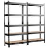 LISSIMO 33.7in. H x 34in. W x 18in. D Garage Shelving 3 Tier Metal Garage Storage  Shelves Adjustable Shelves for Garage Basement RDBZW2022114B - The Home  Depot