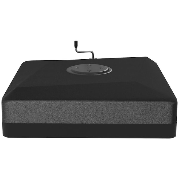 ITOPFOX Fillable 39.6 lb. Plastic Patio Umbrella Base in Black with Lift Wheel, Heavy Duty Cantilever Adjustable Foot Pads