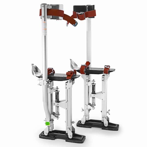GYPTOOL 24 in. to 40 in. Adjustable Height Silver Drywall Stilts