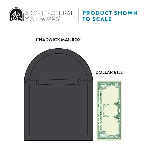 Chadwick Nickel Accents Black Post Mount Mailbox Chadwick Nickel Accents Black Post Mount Mailbox