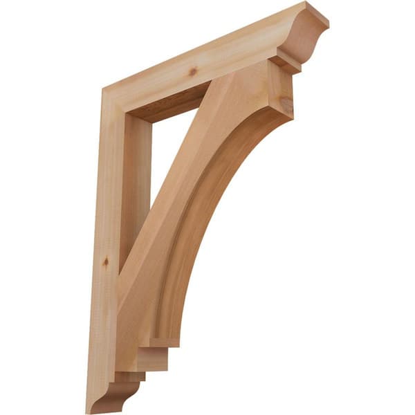 Ekena Millwork 3.5 in. x 34 in. x 26 in. Western Red Cedar Imperial Traditional Smooth Bracket