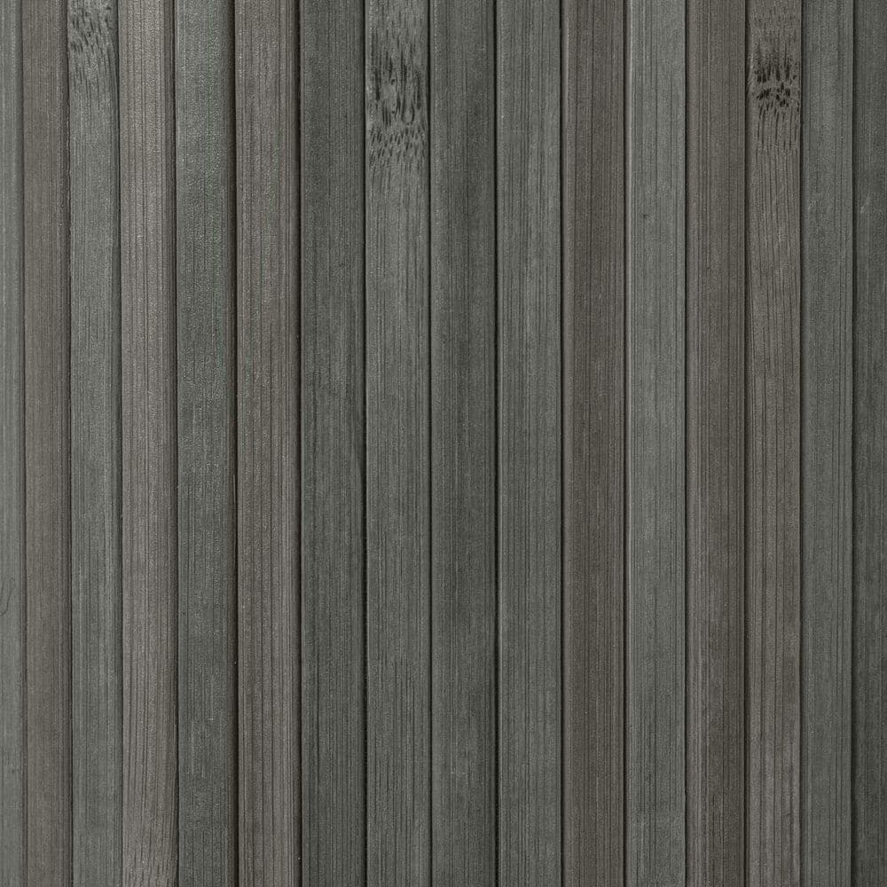 Gray Bamboo Wave 72.25" Room Divider Screen