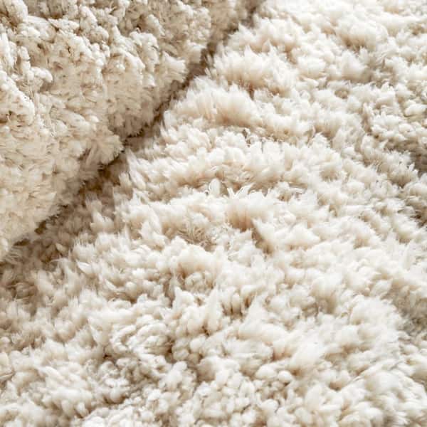 DASH & ALBERT Kodiak Handwoven Microfiber Performance Ivory 10 ft
