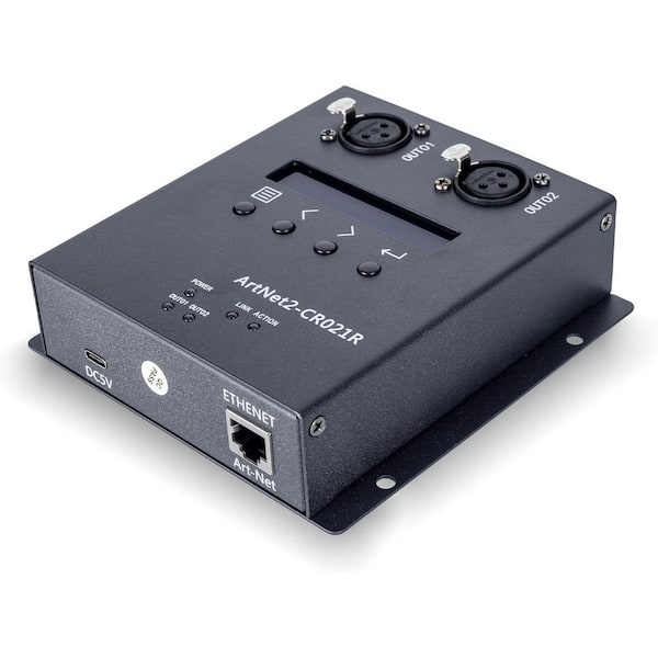ArtNet DMX 1024 Ethernet Lighting Controller Interface 2-Universe Truss Mountable PoE CR021R