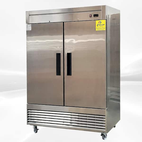Cooler Depot 54 in. 48 cu.ft. Auto Defrost Two Door Commercial Reach In Upright Freezer in Stainless Steel