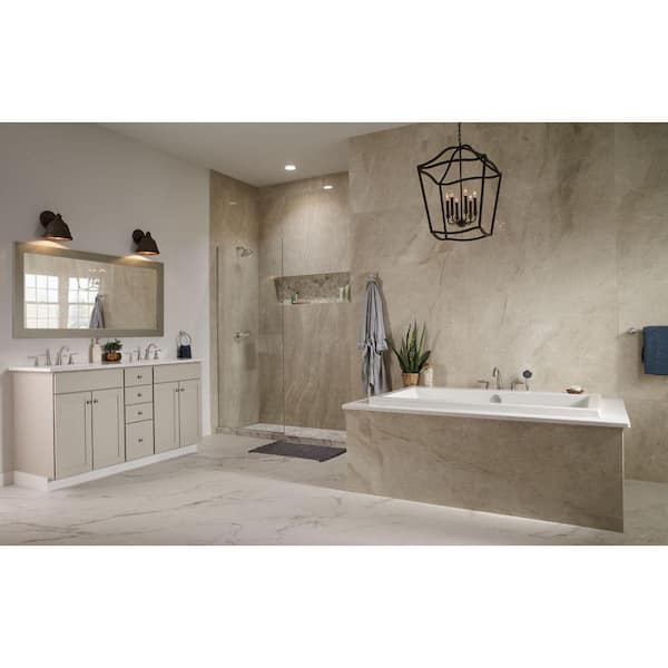 Woodhurst 24 in. Wall Mount Towel Bar Bath Hardware Accessory in Stainless Steel