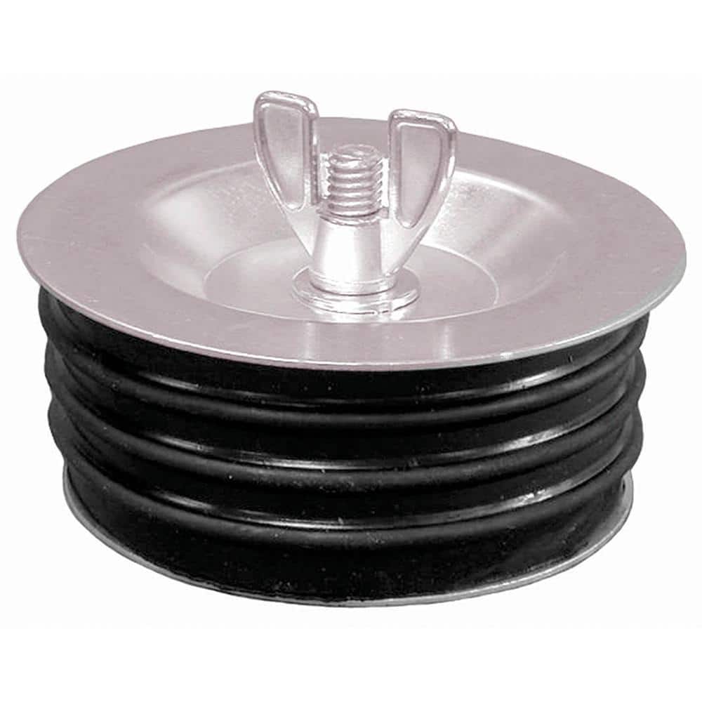 4-Inch Galvanized Steel and Rubber Mechanical Test Plug