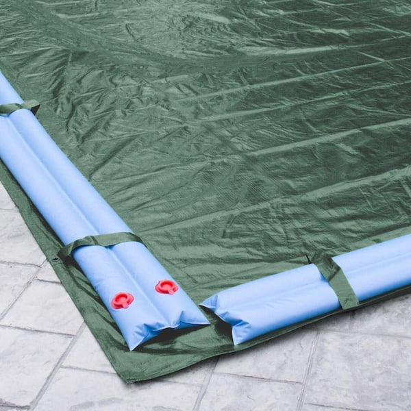 Pool Mate 10 Year Heavy-Duty Green In-Ground Winter Pool Cover 16 x 32 ft. Pool